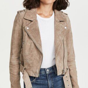 BLANKNYC Suede Moto Jacket in “Sand Stoner” color - perfect fall jacket